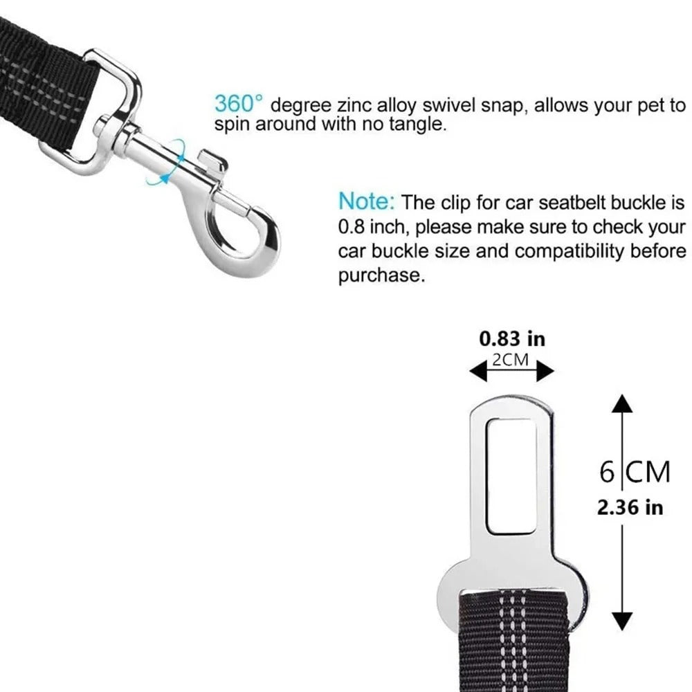 Adjustable Doggie Seatbelt Leash