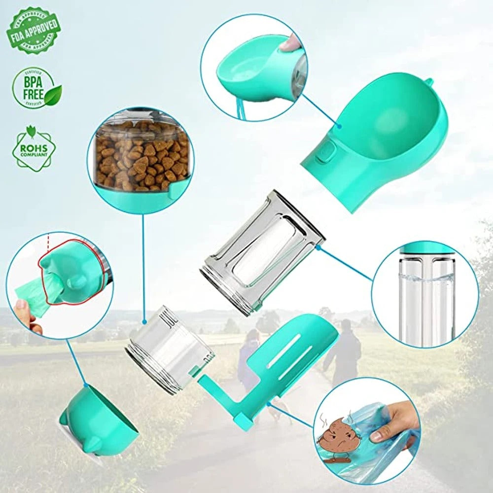 All-In-One Doggie Travel Bottle